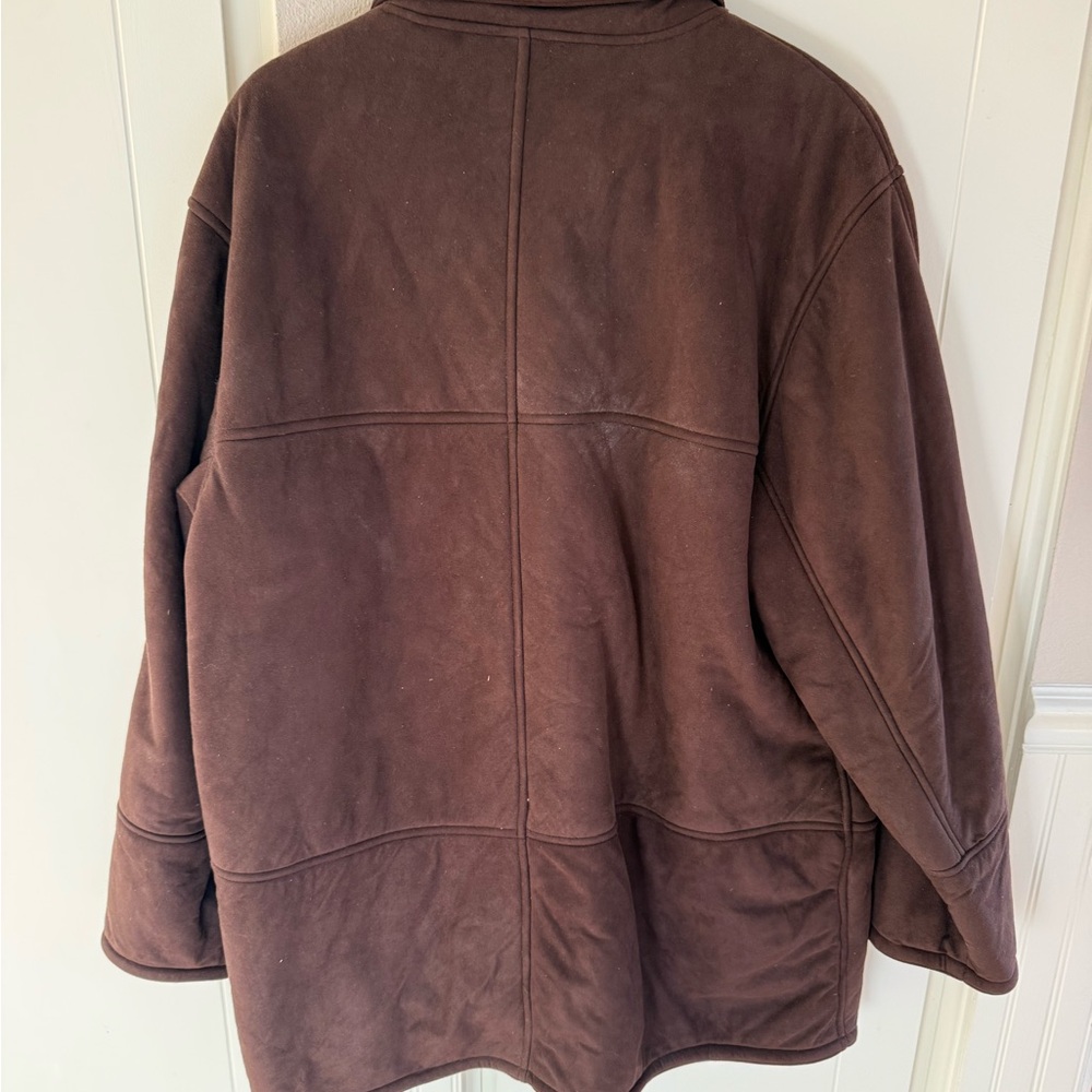 Utex Men's Dark Brown Field Jacket with Sherpa Collar - Picture 2 of 3